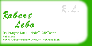 robert lebo business card