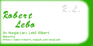 robert lebo business card